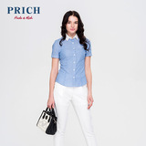 PRICH夏季新品 商场同款女式衬衫棉质修身短袖PRYW52525Q