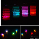 中秋节创意LED电子灯笼 手提纸灯笼批发 配杆配LED 电子烛 灯芯