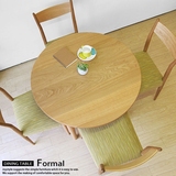 日式纯实木餐桌圆桌现代简约圆形餐桌白橡木日式家具北欧宜家包邮