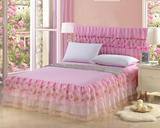 韩版蕾丝双层花边床裙席梦思床罩单件床单床套床盖1.5m1.8床包邮
