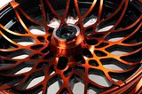 摩托车改装/电摩改装电动车配件轮毂新款菊花状钢圈10/12寸前轮