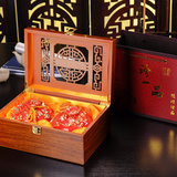 特价金骏眉陶瓷茶叶罐 中国红大号密封罐瓷罐 高档木质礼盒包装