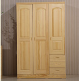 中式简易卧室全实木衣柜三门三抽 四抽 对开门松木衣柜新款特价