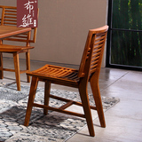 布维 东南亚风格家具 实木餐椅   水曲柳餐椅子书椅电脑椅休闲椅
