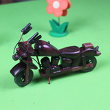 木质汽车模型 8寸仿真摩托车模型儿童木制玩具车模型儿童玩具实木