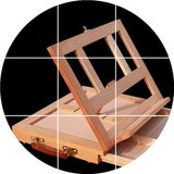 时尚桌面抽屉式油画架 木制小画架便携桌面油画箱/台式画架/素描