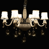 弗瑞达欧式水晶灯奢华蜡烛吊灯具卧室灯客厅灯别墅田园陶瓷灯饰
