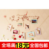 创意卡通DIY韩式悬挂木质相框挂墙8张6寸组合照相片墙送麻绳夹子
