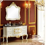 特价仿古欧式浴室柜红橡白橡木落地古美式室组合卫浴梳洗大理石