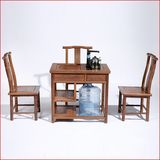 红木茶桌椅组合 鸡翅实木家具功夫茶几茶台 仿古中式阳台小泡茶桌