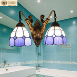 欧式蒂凡尼地中海壁灯美式镜前灯卫生间浴室过道阳台田园双头壁灯