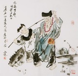【传世书画】名家王西京风格人物画【12】国画字画 手绘 四尺斗方