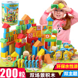 巧之木200粒生肖儿童木制积木玩具益智早教宝宝1-2-3-6周岁以下