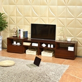 实木电视柜简约现代特价新中式宜家储物桌小户型客厅视听伸缩地柜