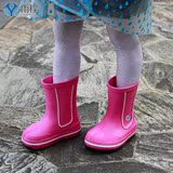 雨程高筒女童男童防滑雨鞋 儿童雨靴秧鞋水靴小学生雨鞋可配雨衣