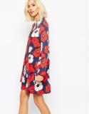 Vero Moda英国正品代购 2015夏女装时尚彩色花朵缤纷长袖连衣裙