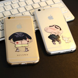 日本创意蜡笔小新iphone6plus手机壳苹果6/6s/5/5s保护套超薄硅胶