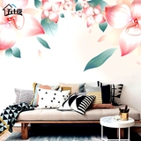 除墙纸贴画墙贴卧室温馨超大花朵客厅沙发床头背景墙壁贴花纸可移
