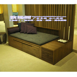 现代新中式老榆木明清古典实木家具环保免漆罗汉床床榻实木床