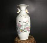 【藏品】民国 景德镇 瓷器 花瓶 完整 名家手绘 粉彩老瓷器 包老