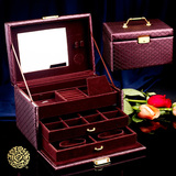 用结婚礼物首饰收纳盒珠宝化妆盒创意首饰盒 木质欧式公主高档实