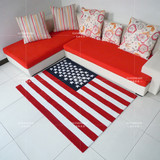 加厚潮牌美国国旗地毯个性创意男孩儿童房卧室客厅茶几床尾毯定制
