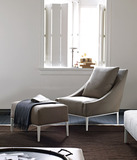 奥美简约现代客厅舒适创意单人椅沙发 办公布艺休闲羽绒沙发