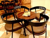 欧式复古铁艺实木户外家具 阳台桌椅 创意休闲简约三件套组合桌椅