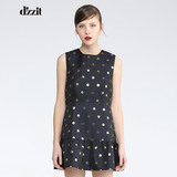 dzzit地素 2016春专柜新品 个性独特复古波点A型连衣裙 3M1O359