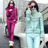 2015冬装棉衣套装女装韩版三件套马甲棉裤冬装加厚羽绒棉服女套装