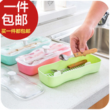居家家 彩色带盖沥水筷子盒 时尚掀盖筷子笼筷子架防尘餐具收纳盒