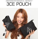 包邮 韩国stylenanda 3CE化妆包 化妆袋 刺绣超大容量化妆包