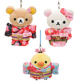 现货包邮 日本正品代购rilakkuma轻松熊 限定 和服 挂件公仔 娃娃