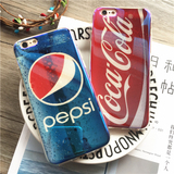 原创 夏日 可乐iphone6s手机壳硅胶全包6plus保护套蓝光软壳潮6