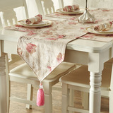 和庭桌旗外贸美式地中海田园时尚茶几布桌垫现代钢琴盖布餐桌桌布