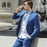 罗蒙西装男套装夏季商务休闲薄款西服韩版修身职业装外套时尚套西