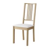 免费代购宜家代购 伯尔杰 椅子,橡木, 格博 白色舒适软座实木餐椅
