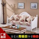 美式实木沙发床小户型韩式伸缩推拉两用沙发储物多功能欧式沙发床