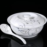 陶瓷碗骨瓷陶瓷带盖汤碗超大品锅汤锅汤煲汤盆汤碗菜碗套装餐具