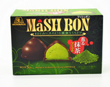 日本进口零食森永MaSHBON熏香抹茶棉花糖夹心慕斯巧克力55g/5枚入
