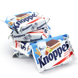 10包包邮 德国原装进口knoppers牛奶榛子巧克力威化饼干1包 25g