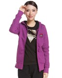 【专柜正品】PUMA彪马 女子紫色长袖外套 连帽印花 运动休闲外套