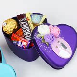 欧式结婚 铁盒喜糖盒成品含糖发货 盒装德芙费列罗巧克力正品喜糖