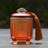 中国特色工艺品 琉璃茶叶罐欣欣向荣 外事出国礼品 送老外的礼物