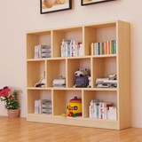 特价儿童实木书柜学生书架储物柜玩具柜简约书橱松木飘窗展示柜