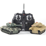 儿童电动遥控坦克玩具模型合金可发射充电男孩益智军事对战金属车