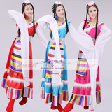 民族舞蹈服装新款水袖藏族舞蹈演出服装藏袍表演服饰女舞台装特价