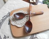 满就包邮 zakka创意原木手工缠线木勺子 搅拌勺 汤勺 木质餐具