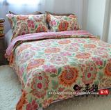 外贸原单床品纯棉绗缝被韩式床盖床单三件套空调被夏凉被1392