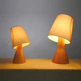 温馨灯具本来设计 原木质装饰台灯卧室床头灯调光实木小夜灯创意